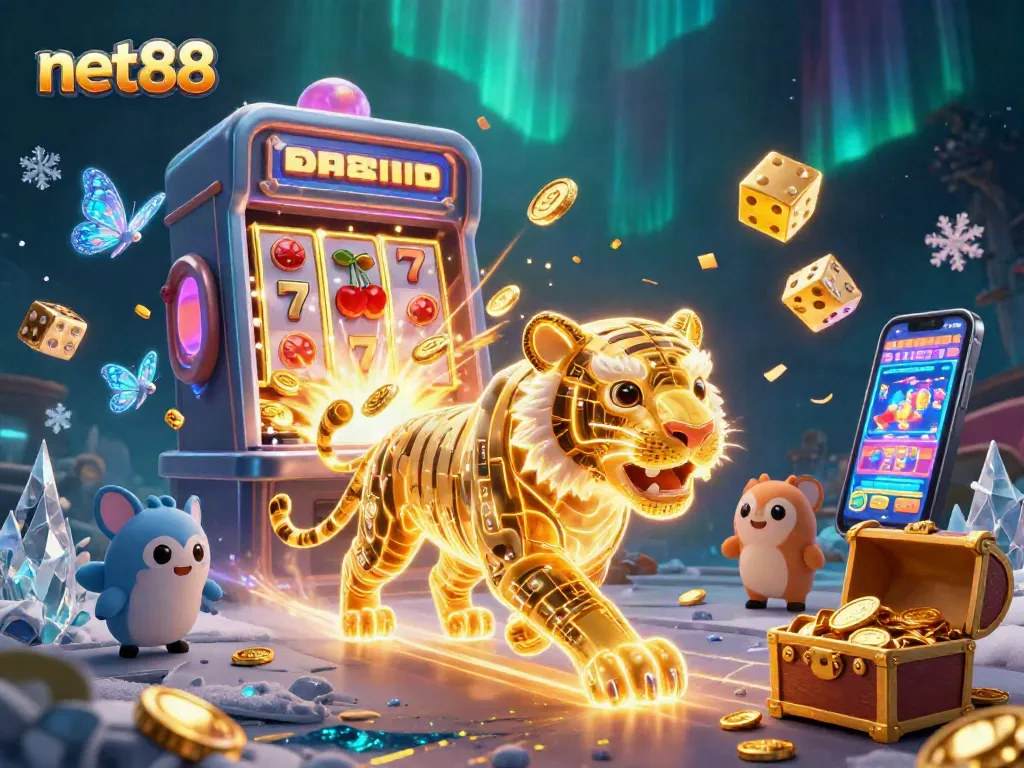 Experience net88's vibrant digital casino with dazzling jackpot elements and engaging gameplay.
